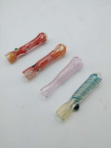 [1001001156] 3" Glass Chillum Assorted