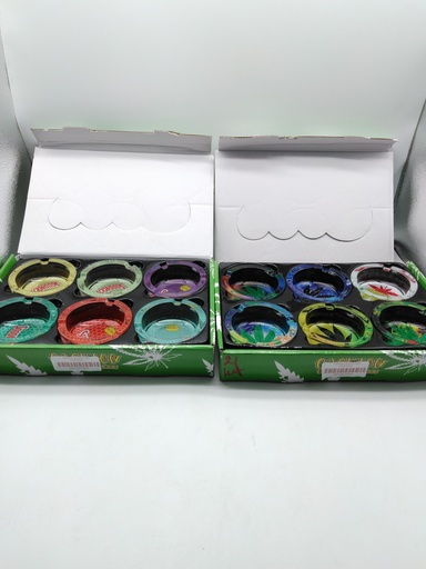 Glass Ashtray Graphic 6pk - 1001001315