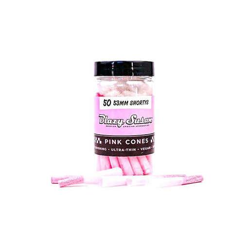 Blazy Susan 50 Pack 53mm Pink Shorty Cones