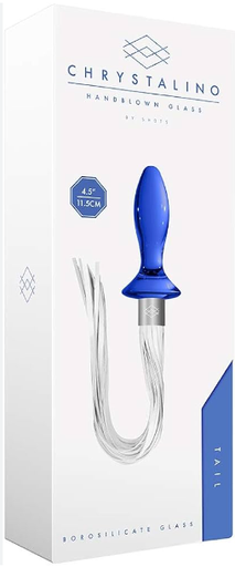 Chrystalino Tail Glass dildo w/whip 9 cm