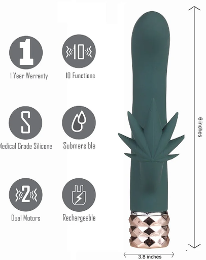 Kusha 10 Function Rechargeable Silicone Cannabis Rabbit