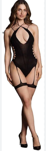 Shots Metis XVI Body w/Garters and Crossed Black