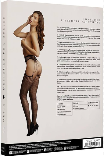 Shots Shredded Suspender Pantyhose
