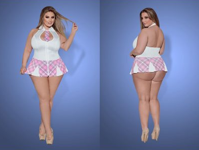Magic Silk Sexy Coed Cutie Queen Size Pink