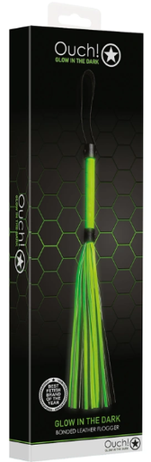 Ouch! Glow In The Dark Bonded Leather Flogger