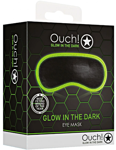 Ouch! Glow In The Dark Bonded Leather Eye Mask
