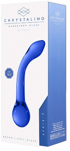 Chrystalino Hand Blown Glass Dildo G Rider