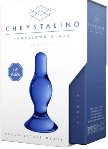 Chrystalino Hand Blown Glass Butt Plug Classy