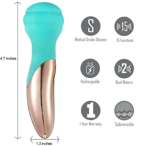 Kali Dual Motor Rechargeable Vibrating Mini Wand
