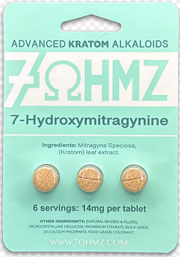 [196852306107] 7 OHMZ Kratom Tablets