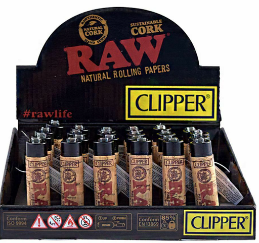 Clipper Raw Cork Lighter Display