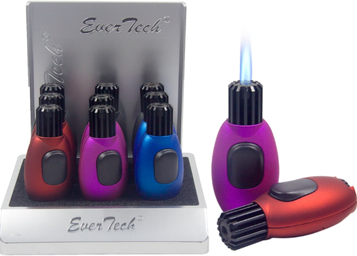 Evertech 4" Jet Torch Lighter 9pc Display