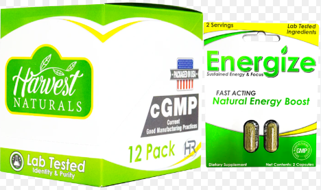 Harvest Naturals Energize Pills 2pk 12ct Display
