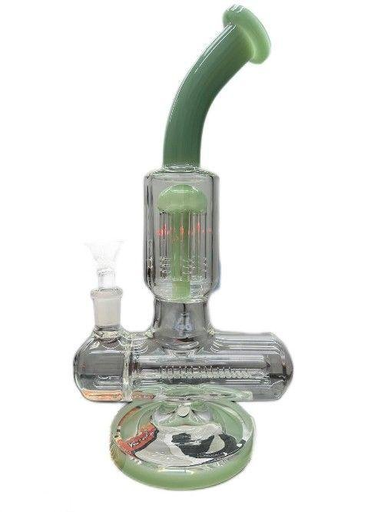 [6284] 10in Heavy Duty Inline Double Chamber Waterpipe