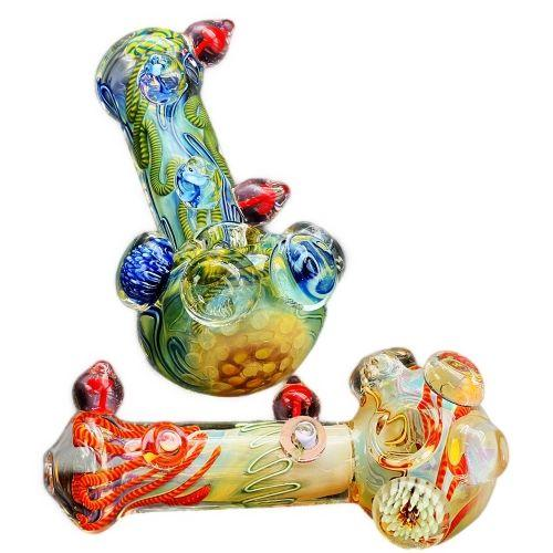 [5840] Super Heavy 6in Honeycomb Hand Pipe