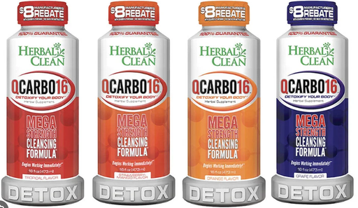Detox Herbal Clean Qcarbo16 Mega Strength 16oz