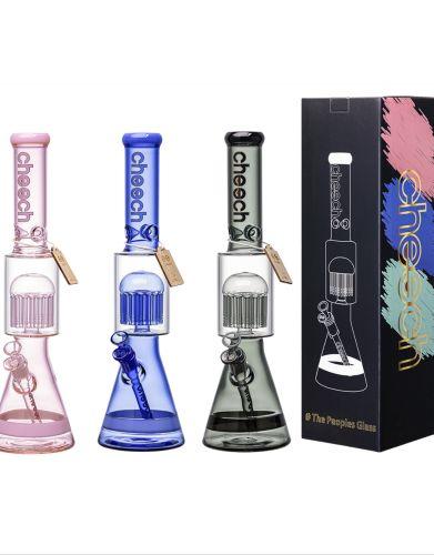 [00847] Cheech 18in Solid Color Beaker w/Raintree Perc & Colored Box WP