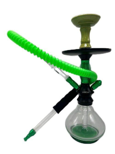 [GTH6] 12in Hookah Metal w/ Extended Plastic Hose