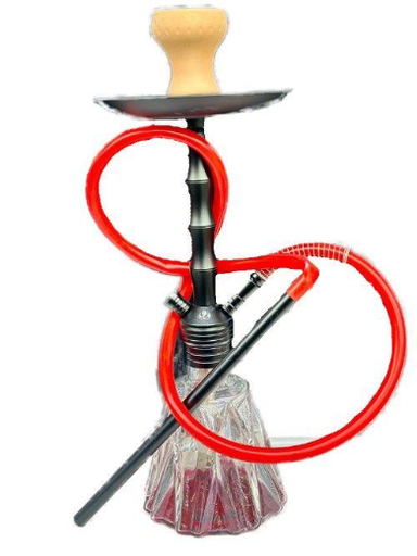 [GTH25] 22in Metal Hookah w/ Vase Bottom & Silicone Hose
