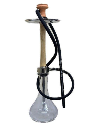 [GTH19] 26in Hookah w/ Wooden Stem & Silicone Hose