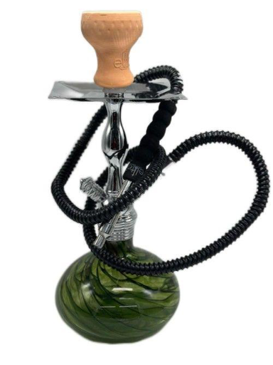 [GTH11] 17in Heavy Hookah w/ Round Vase & Grip Hose