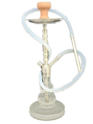 [GTH24] 23in Metal Hookah With Royal Design & Silicone Hose