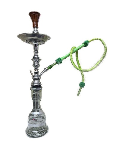 [GTH31] 24in Metal Hookah With Vase Bottom & Hose