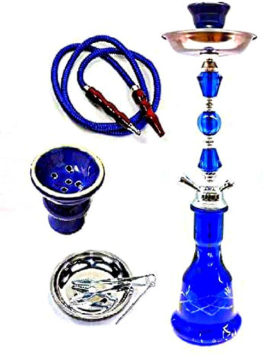 [091128912184] Zebra Crystal 28" 2 Hose Hookah