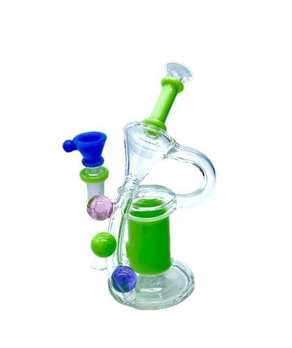 [5525] 7" Marble Recycler Bent Neck Toronado WP
