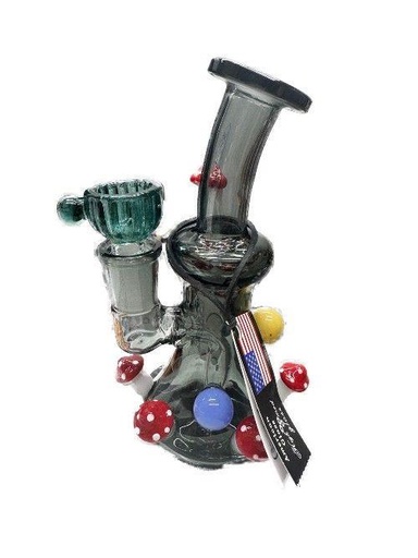 [6106] 5in Mushroom Engulfed Rig W/ Bottom Perk