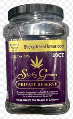 [765464429520] Sticky Green Private Reserve 20ct 1 Gram Bud Mix Blend