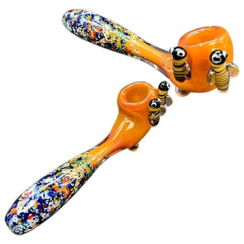[B363] 7in Long Double Honey Bee On Standing Sherlock