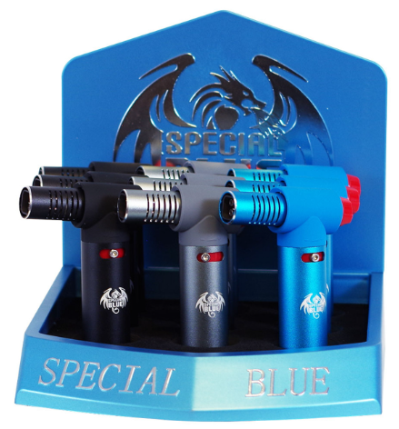[811490999640] Special Blue Pulse Display Quad Torch 9pc