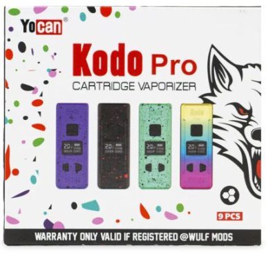 [121032564664] Wulf Kodo Pro Cartridge Vaporizer 9pk Display