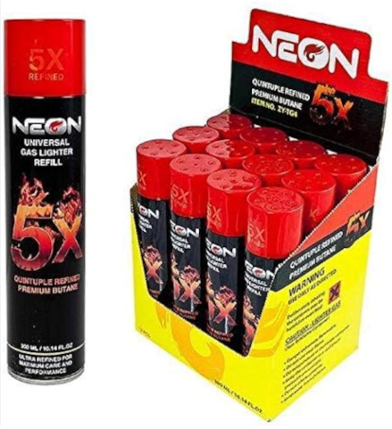[10855553008150] Neon 5x Butane 12pk Display