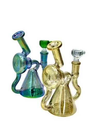 [5825] 6.5in Rainbow Rig Re-cycler Cone Base With Bent Neck