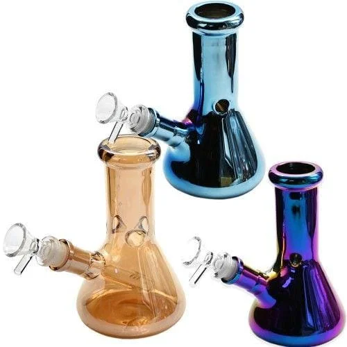 [6282] 6.5in Electro Plated Heavy Duty Beaker Blue Pearl
