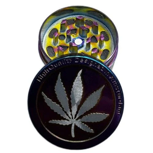 [6423] Rainbow Polished 3pc Grinder 40mm