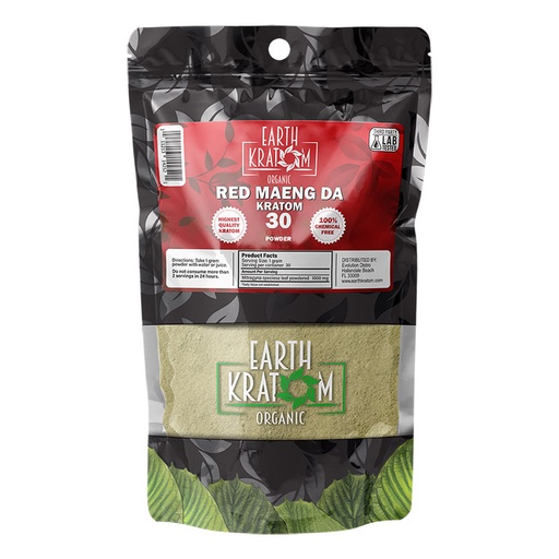 [111213142521] Earth Kratom 30g Powder Red Maeng Da