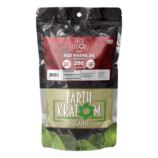 [813121418827] Earth Kratom 250g Powder Red Maeng Da