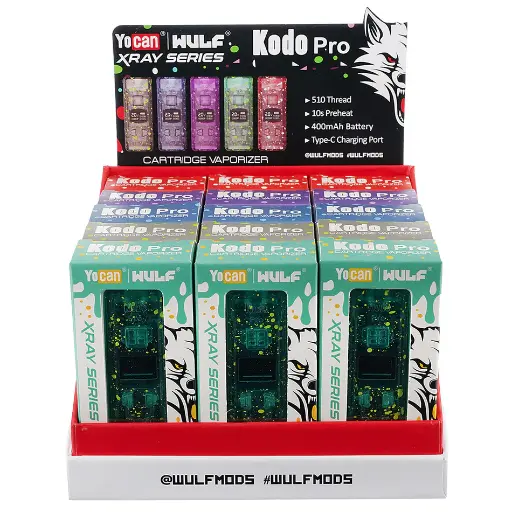[420963547693] Wulf Kodo Pro Cartridge Vaporizer 15ct X-Ray Series