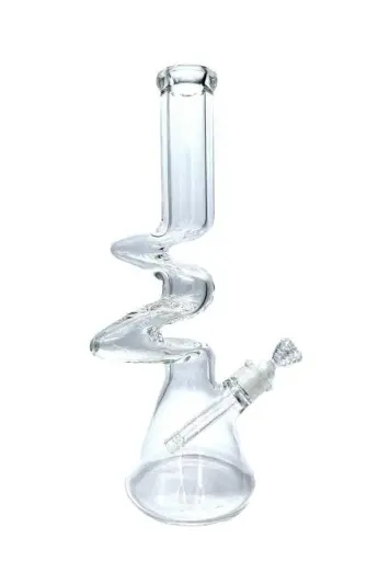[5792] 14in Beaker Zong Clear Glass