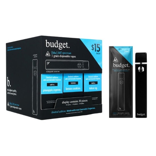 [850069962005] Budget 30 Piece Disposable Display Full Spectrum THC-A Mix Flavors