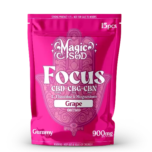 Magic Sod CBD (15ct/pk)-900mg Focus CBD Grape Gummy