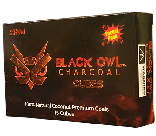 [196852391882] Black Owl Charcoal Natural Coconut Coals Pocket Packs-25MM 15ct