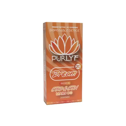 [810096581945] Purlyf 2g CBD/CBN Disposable Mars OG