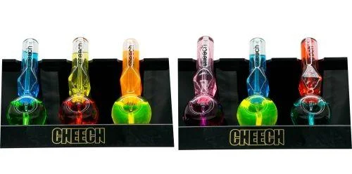 [01013] Cheech Pipe-9 Double Colored Glycerin Handpipe