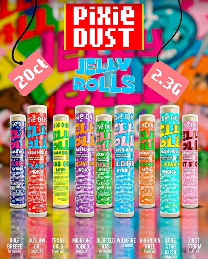 PIXIE DUST JELLY ROLLS THCA HASH HOLES